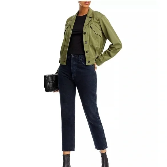 L’AGENCE Ressi Cap-Sleeve Tee in Black Size XS - Picture 2 of 7